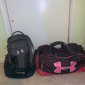 Under Armour Backpack and Duffel bag